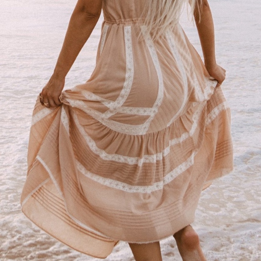 Spell Cinder Midi Dress in Nude - Picture 10 of 16